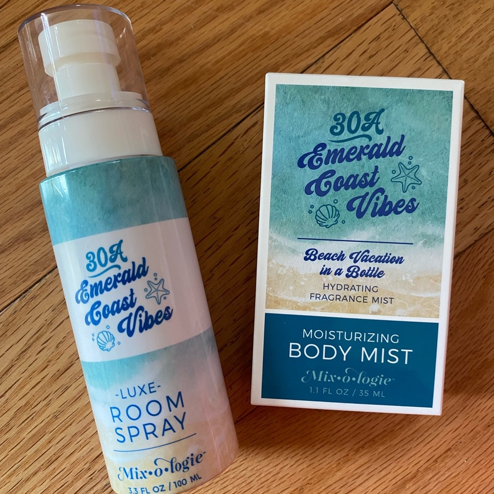 Mixologie 30A Emerald Coast Vibes Moisturizing Body Mist - Teal Blue & White